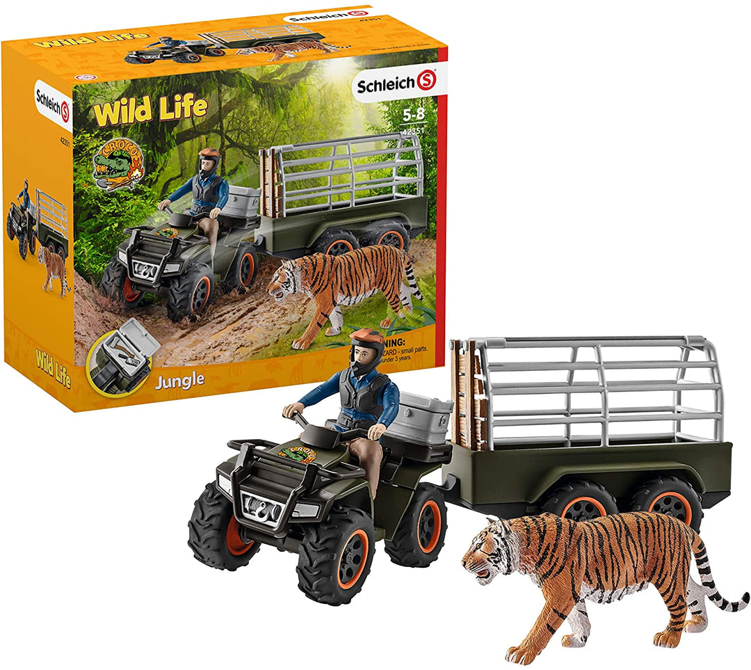 SCHLEICH 42351 Quad met aanhanger en Ranger-figuur