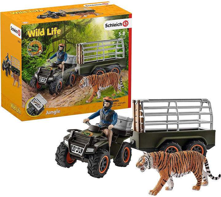 SCHLEICH 42351 Quad met aanhanger en Ranger-figuur
