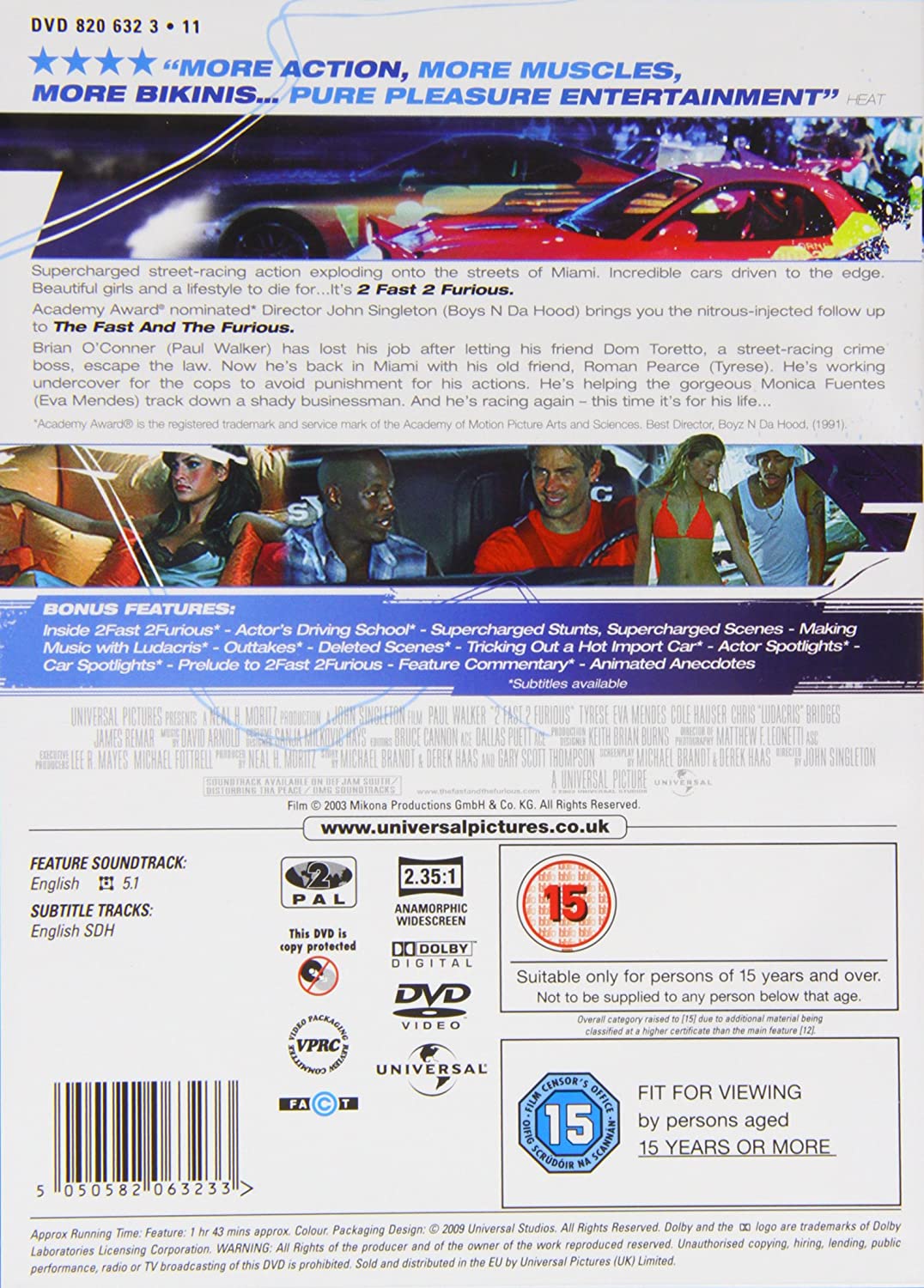 2 Fast 2 Furious [DVD] [2003]