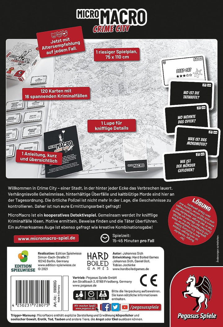 MicroMacro: Crime City - Detective Board Game for Ages 12+ (PES59060E)