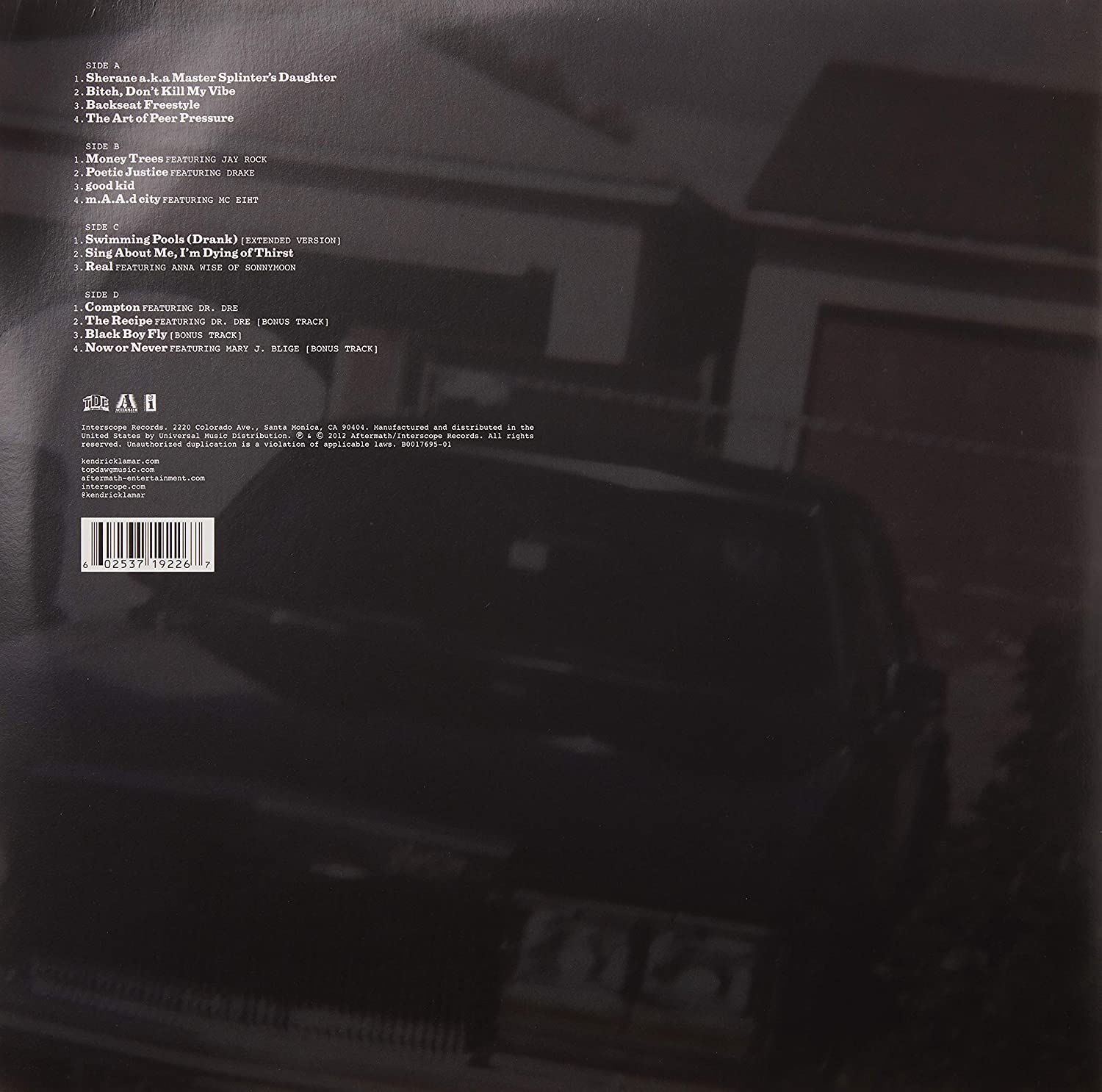 Kendrick Lamar - Good Kid, m.A.A.d City [VINYL] Deluxe Edition