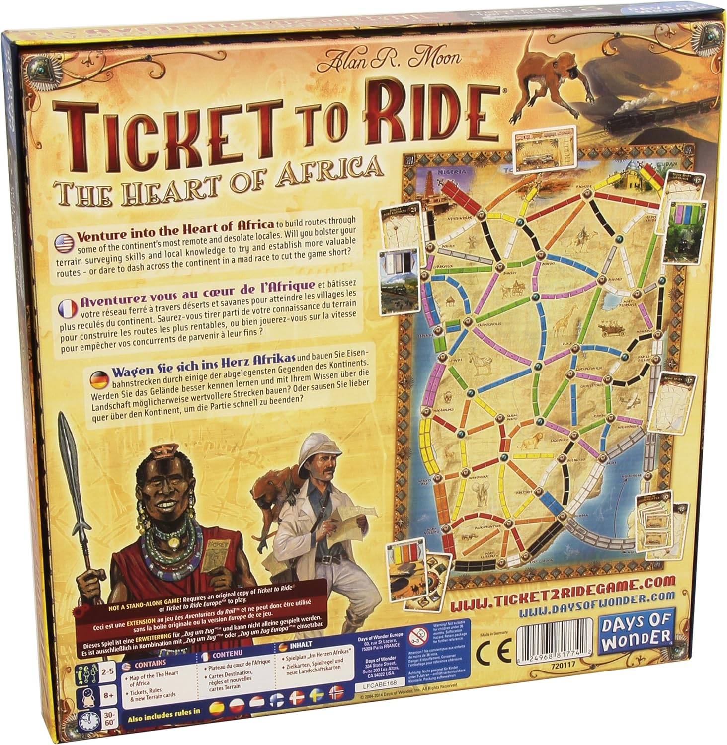 Days of Wonder Ticket to Ride The Heart of Africa Board Game Expansion