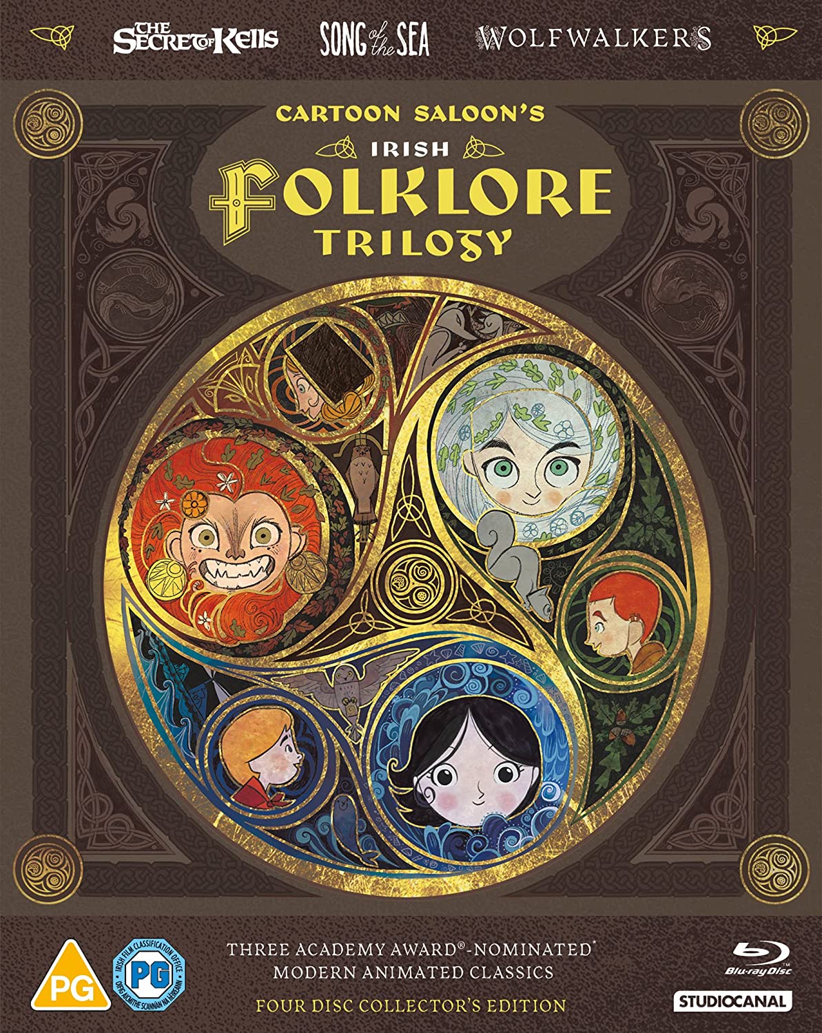 Cartoon Saloon Irish Folklore Trilogy (The Secret of Kells, Song of the Sea, Wolfwalkers) - Blu-ray Limited Edition [Blu-ray]