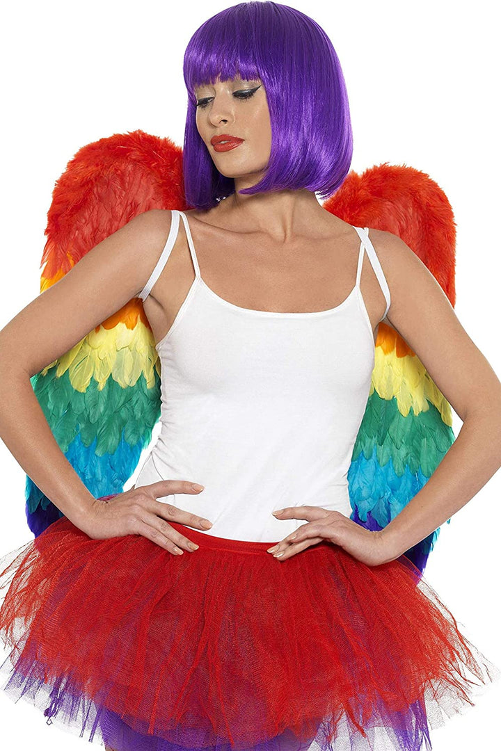 Smiffys Rainbow Feather Wings Accessory (43585)