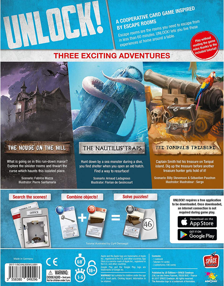 Space Cowboys Unlock 2 Mystery Adventures Game, English