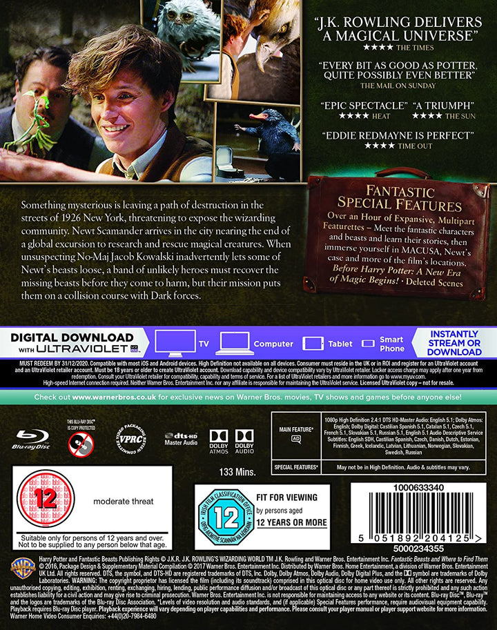 Animali fantastici e dove trovarli [Blu-ray + Download digitale] [2016]