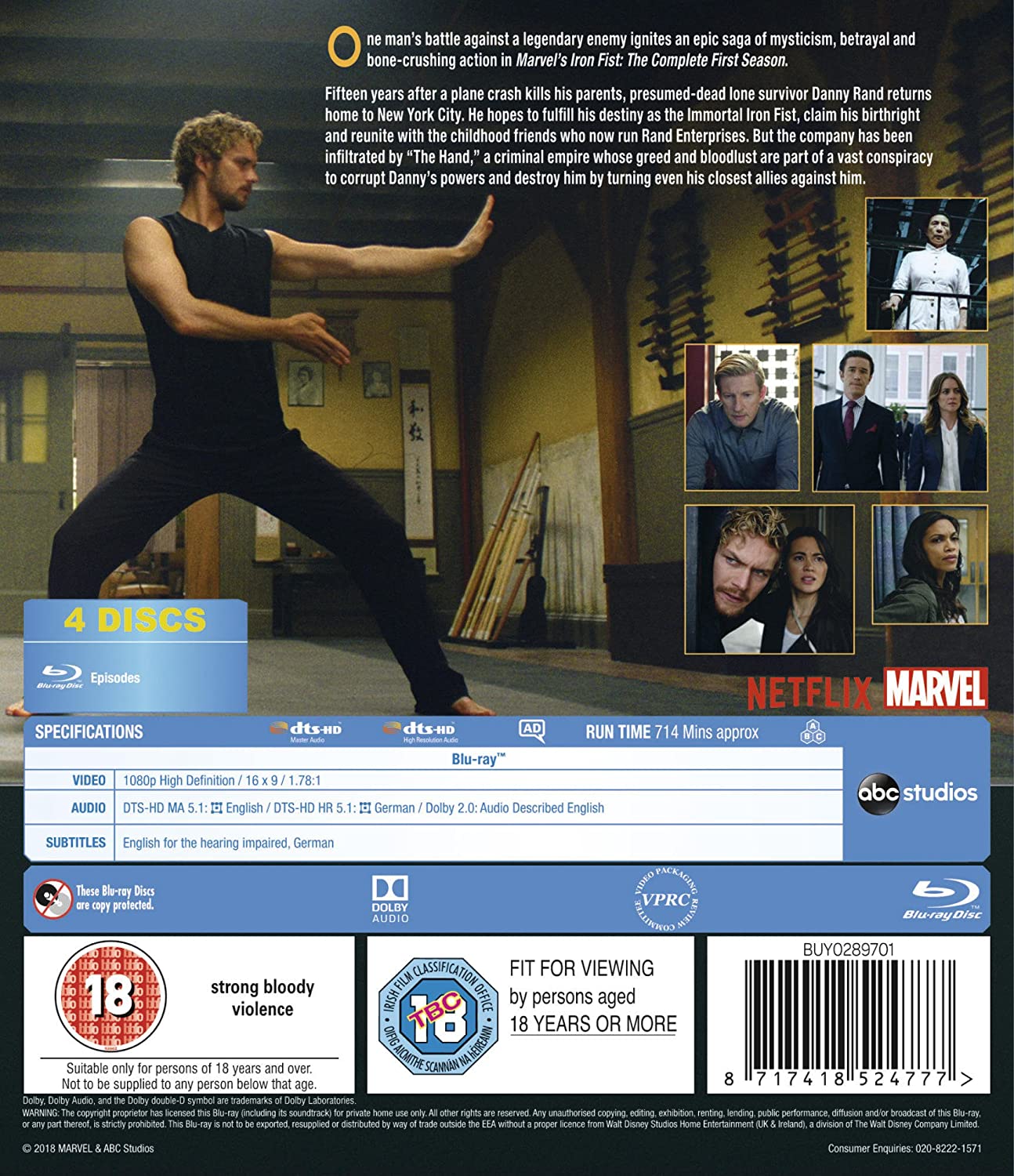 Marvel's Iron Fist: The Complete First Season [Blu-Ray]