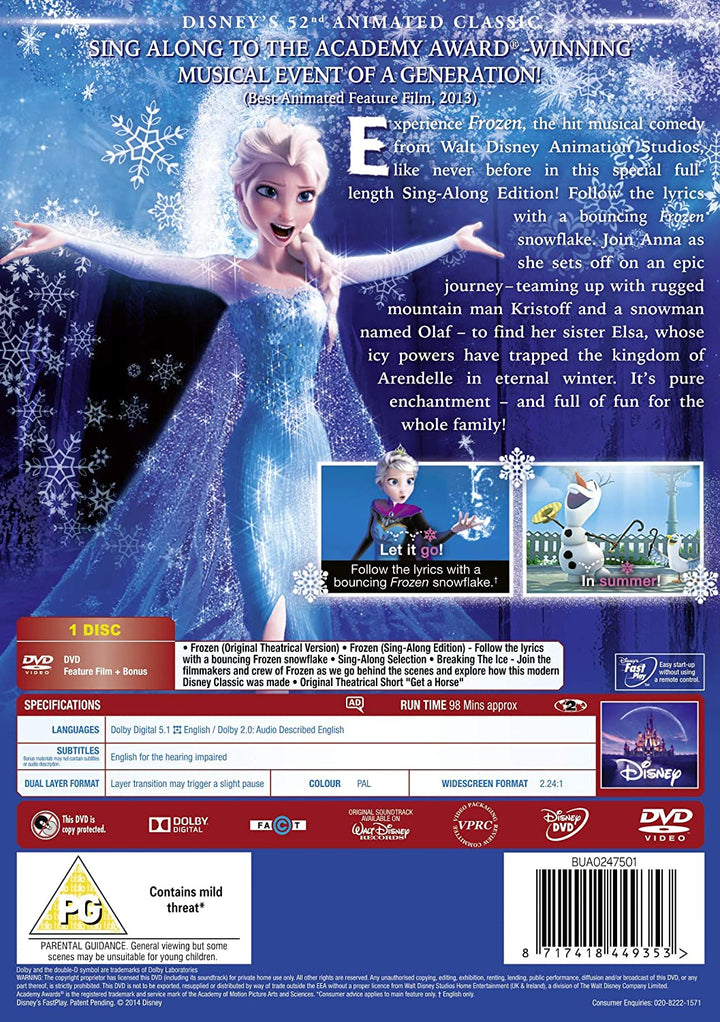 Edizione da cantare insieme a Frozen [DVD] [2013] [2017]
