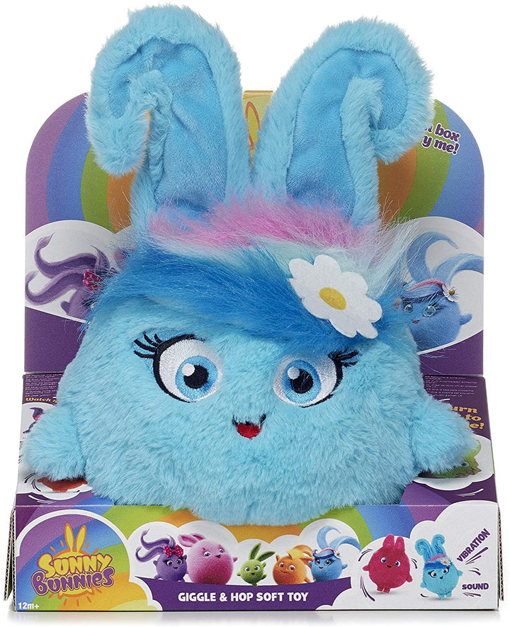 Posh Paws 37431 Sunny Bunnies - Juguete suave de gran característica Shiny Giggle &amp; Hop, 29cm (10 pulgadas)