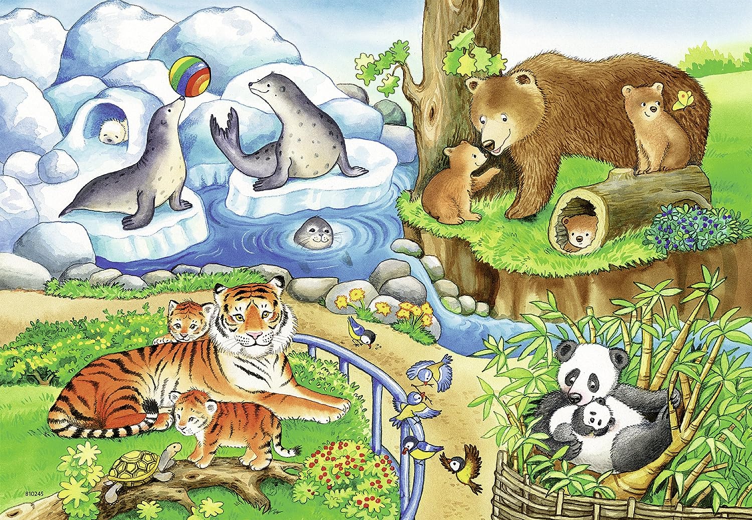 Ravensburger Animals in the Zoo Puzzle - 2 x 12-Piece Educational Puzzle for Kids