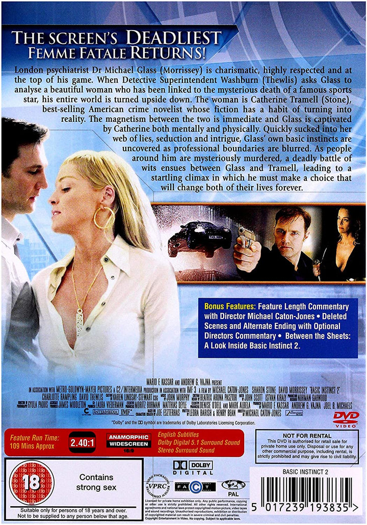 Basic Instinct 2 (versione integrale) [DVD]