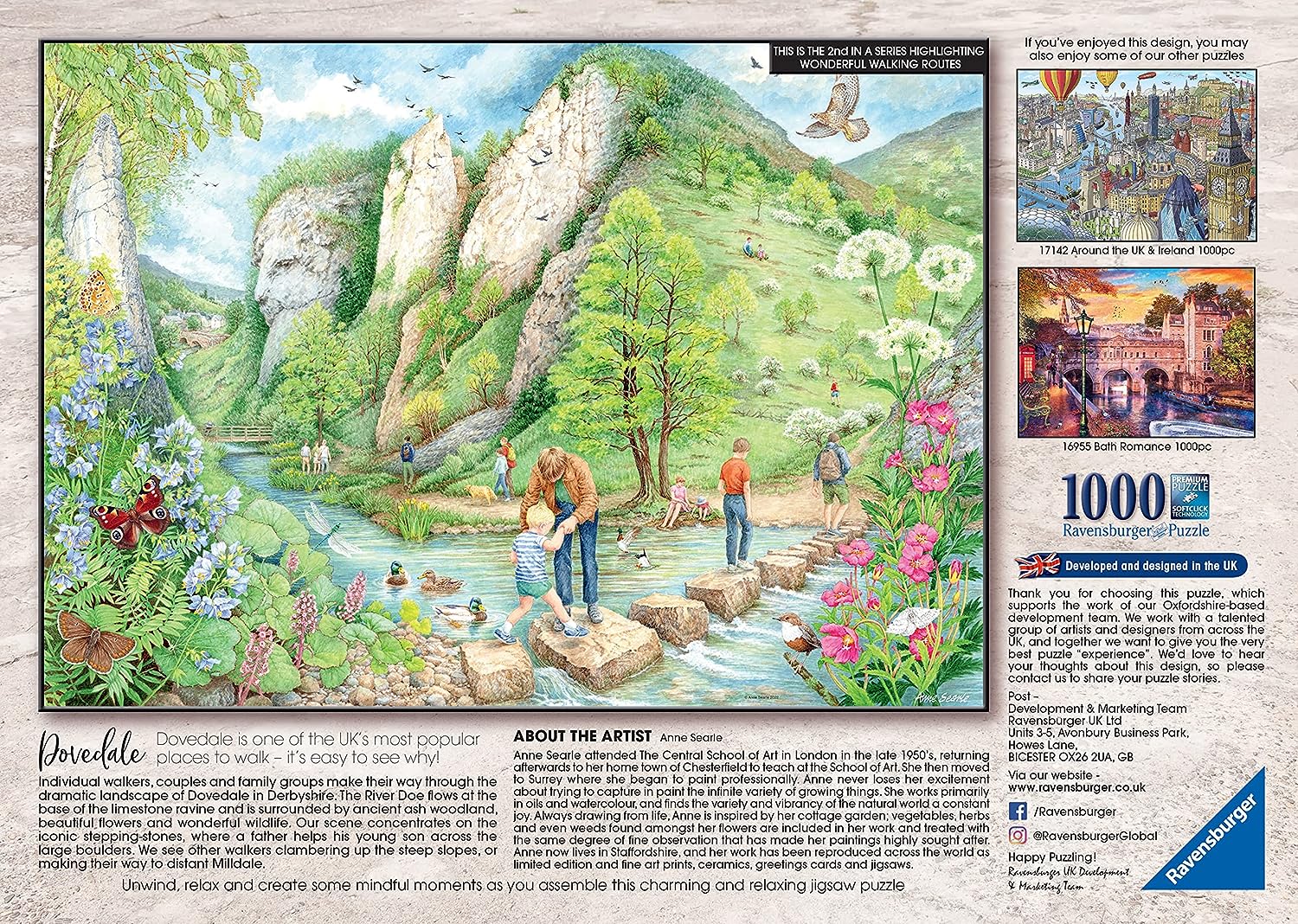 Ravensburger Dovedale 1000 Piece Jigsaw Puzzle - Scenic Walking Landscape for Adults & Kids 12+