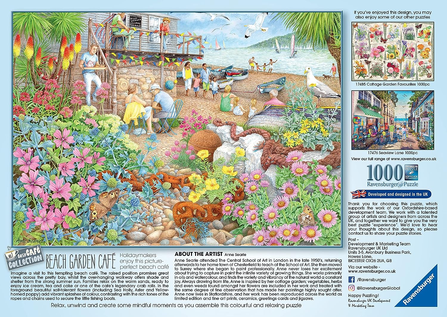 Ravensburger Cosy No.1 Beach Garden Cafe 1000 Piece Jigsaw Puzzle for Adults & Kids 3