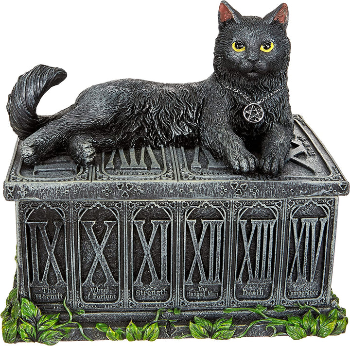 Nemesis Now B2808G6 Fortune's Watcher Tarot Box 17cm Black, Resin