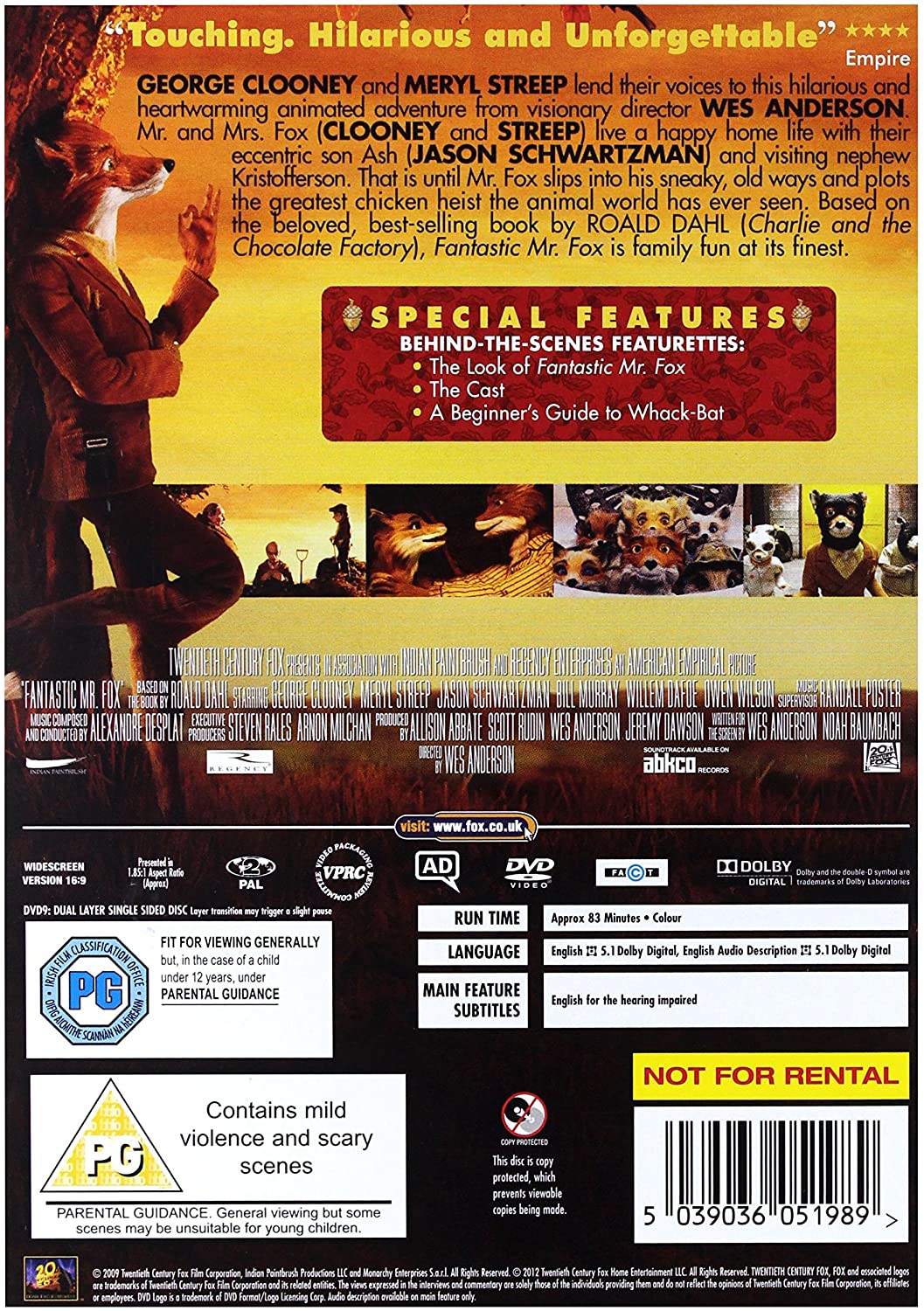Fantastico Mr Fox [DVD]