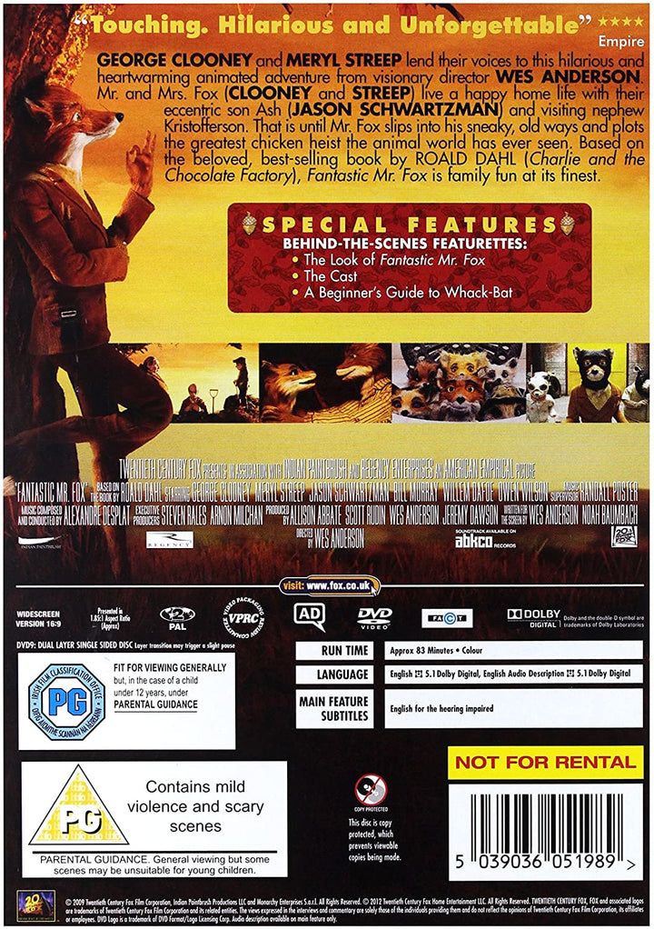 Fantastico Mr Fox [DVD]
