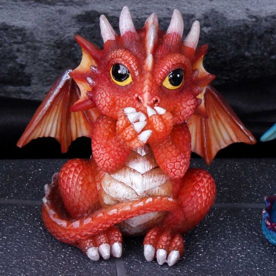 Nemesis Now B3756K8 Three Wise Dragonlings Figurine 8.5cm Red, Resin