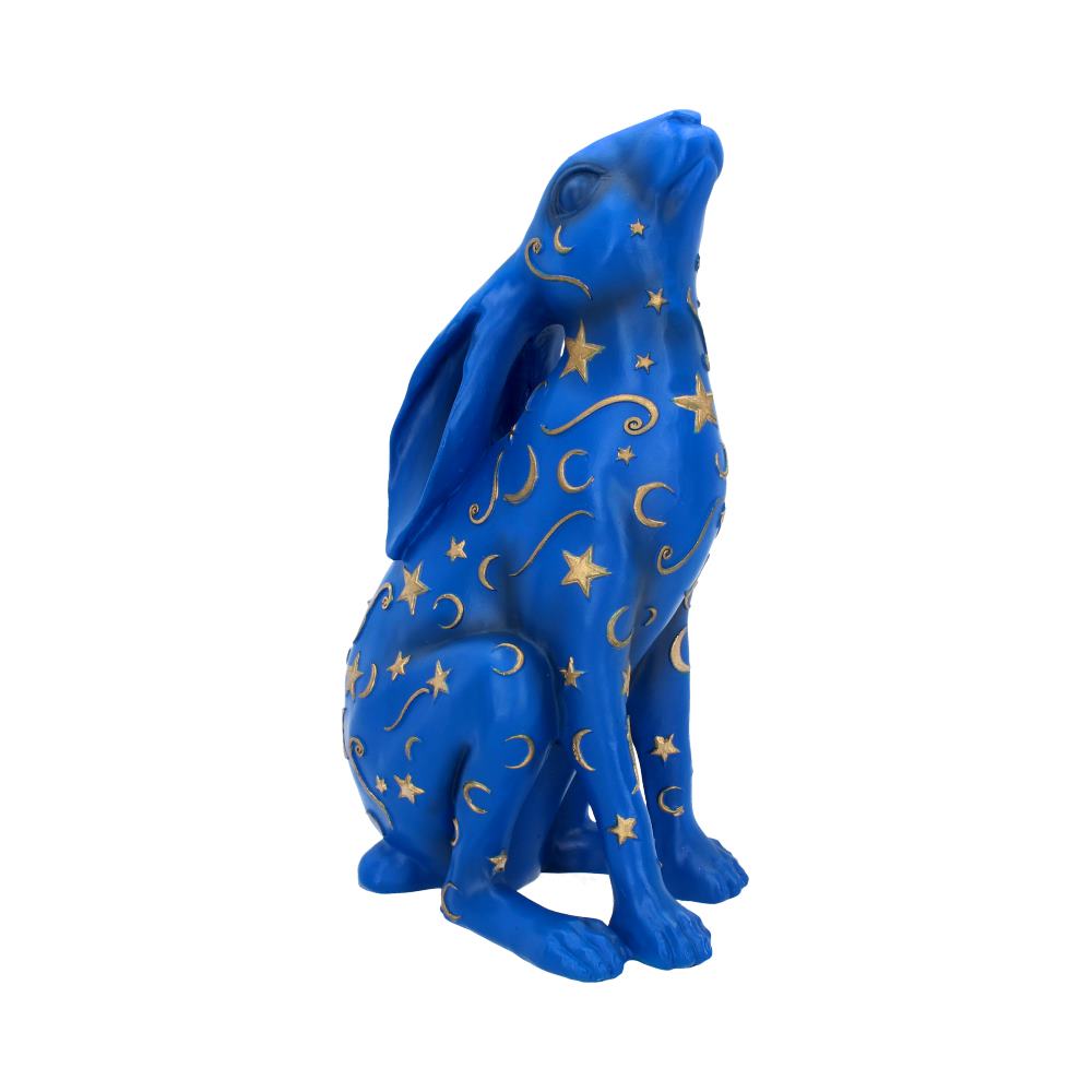 Nemesis Now Celestial Collection - Lepus Hare Figurine Blue Resin Statue with Gold Stars and Moons