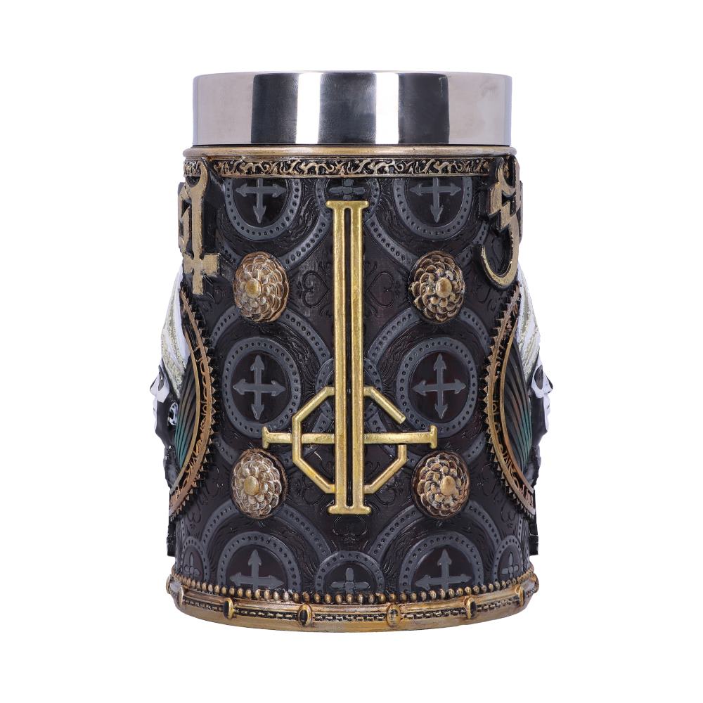 Nemesis Now Ghost Papa Emeritus III Meliora Gold Tankard Resin with Stainless Steel Insert 6