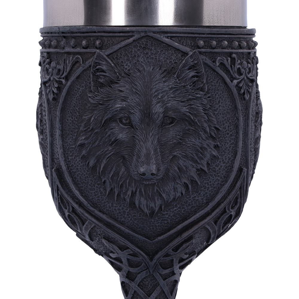 Nemesis Now – Schwarzer Gothic-Kelch „Night Wolf“ mit keltischem Knoten-Design 7