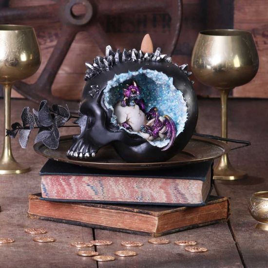 Nemesis Now Crystal Hatchlings Backflow Incense Burner in Blue